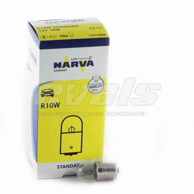 Лампа "NARVA" 12v 10W (BA15s) /R10W — основное фото